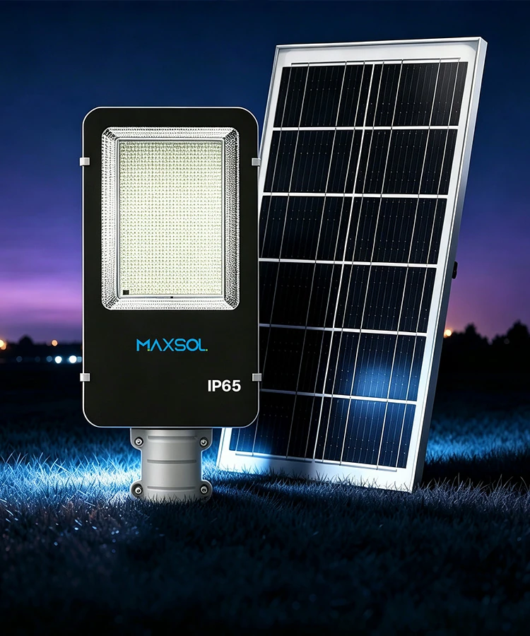 Lampadaire solaire 30 W avec batterie 30 Ah