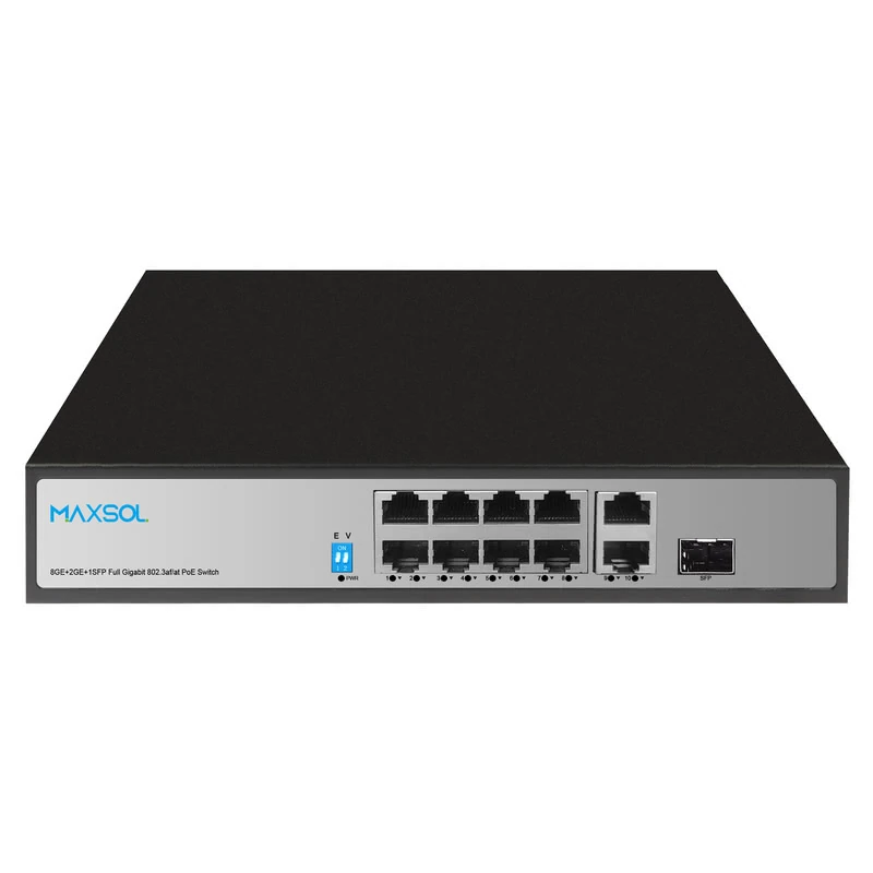 PS1802FG : commutateur Gigabit PoE+, 8 ports, RJ45/SFP