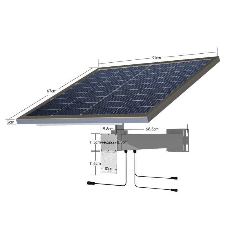 Système solaire Maxsol CS12060 avec panneau monocristallin de 120 W et batterie LiFePO4 de 768 Wh
