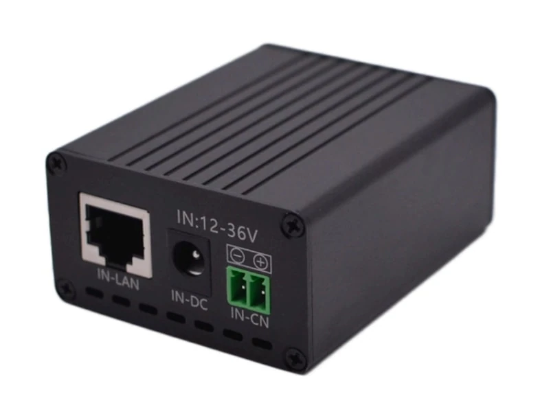 Convertisseur CC vers PoE réglable, entrée 12–36 V