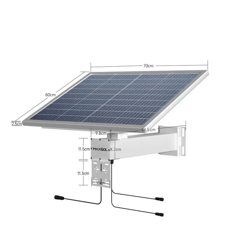 Alimentation solaire industrielle LiFePO4 80W pour CCTV