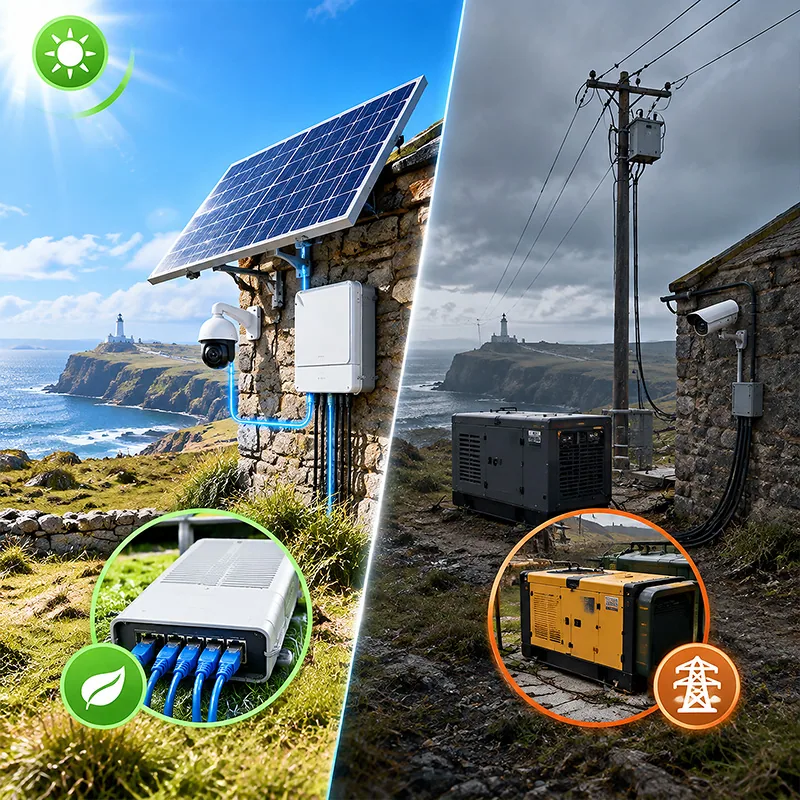PoE solaire ou secteur : que choisir en site isolé ?