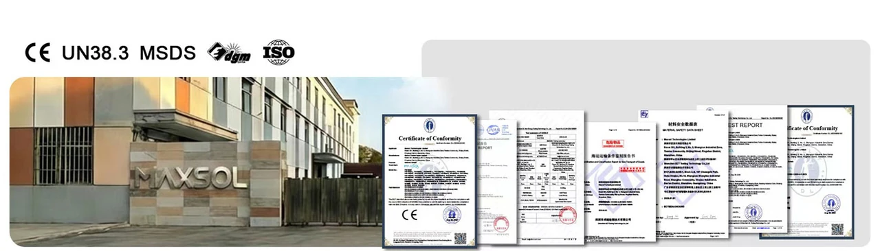 Certifications Maxsol et brevets