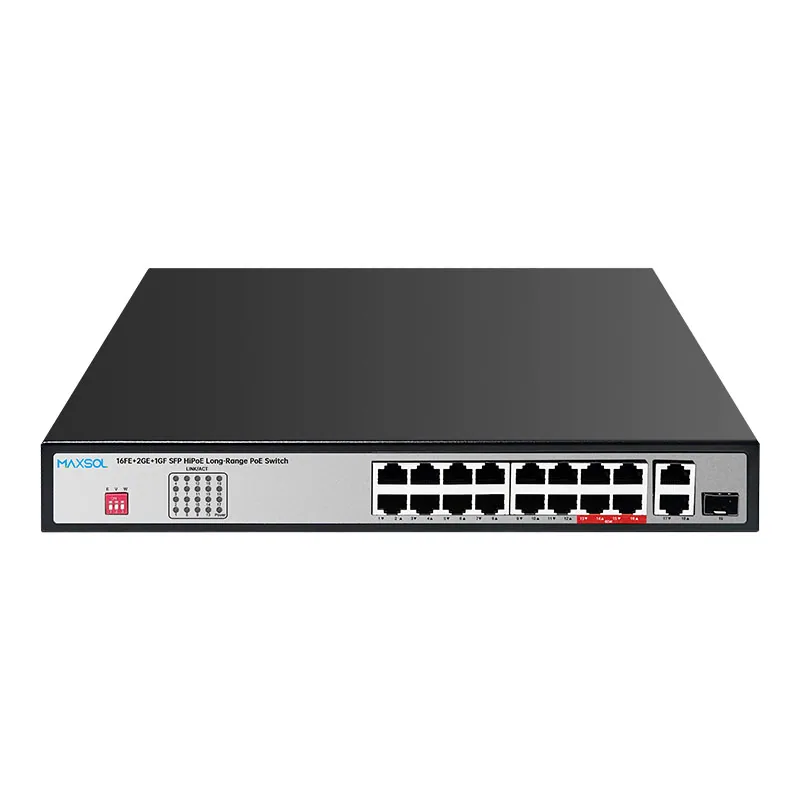 Commutateur Hi-PoE 16 ports, 200 W, 2GE et SFP