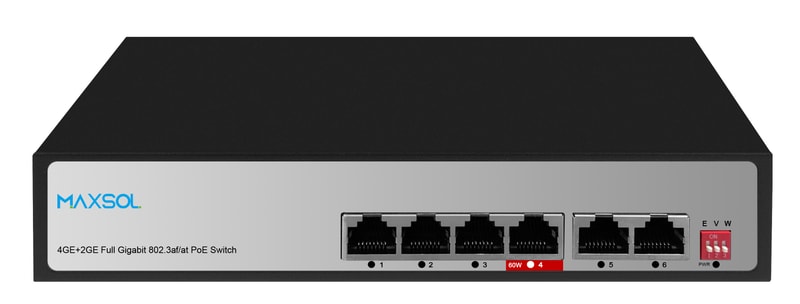 Commutateur PoE Gigabit non administrable longue portée, 4 ports, 65W
